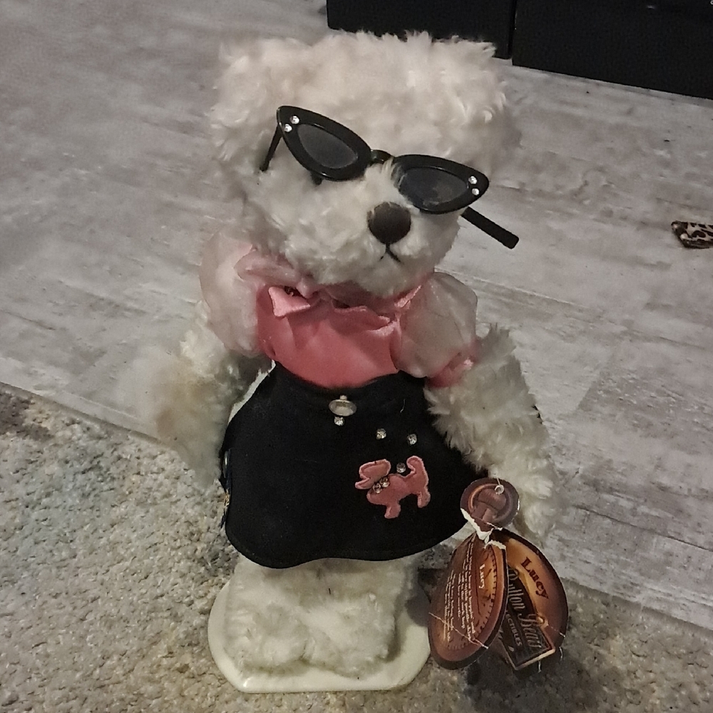 Stylish Teddy Bear with Pink and Black Outfit